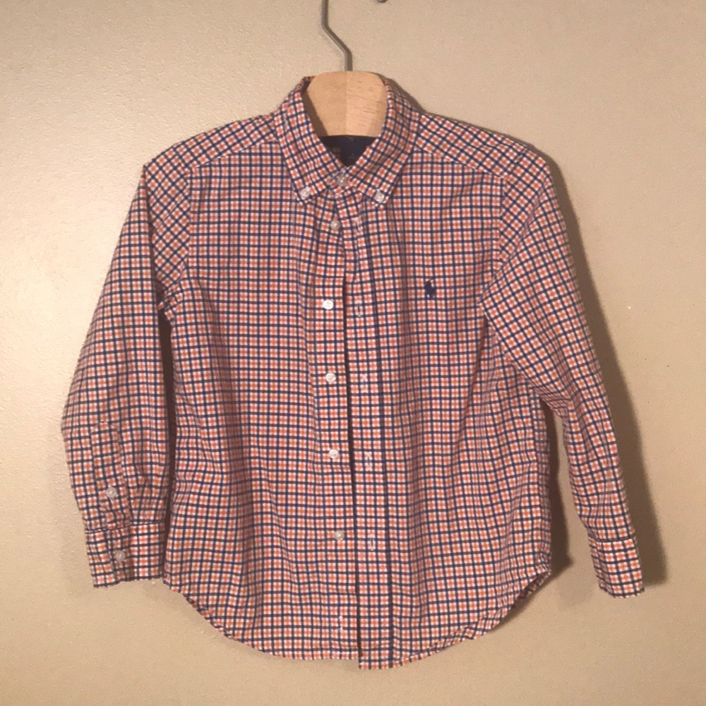 Polo by Ralph Lauren plaid boys button up size 5
